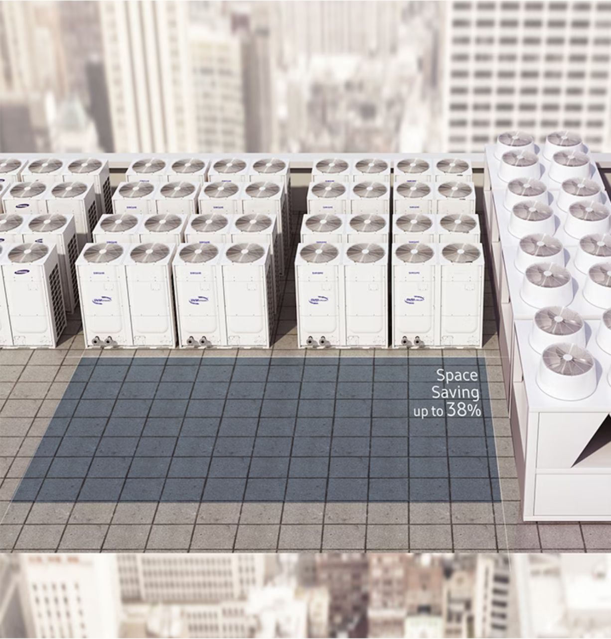 Samsung Chiller Saving Space of Your Rooftop