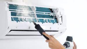Split AC cleaning with foam