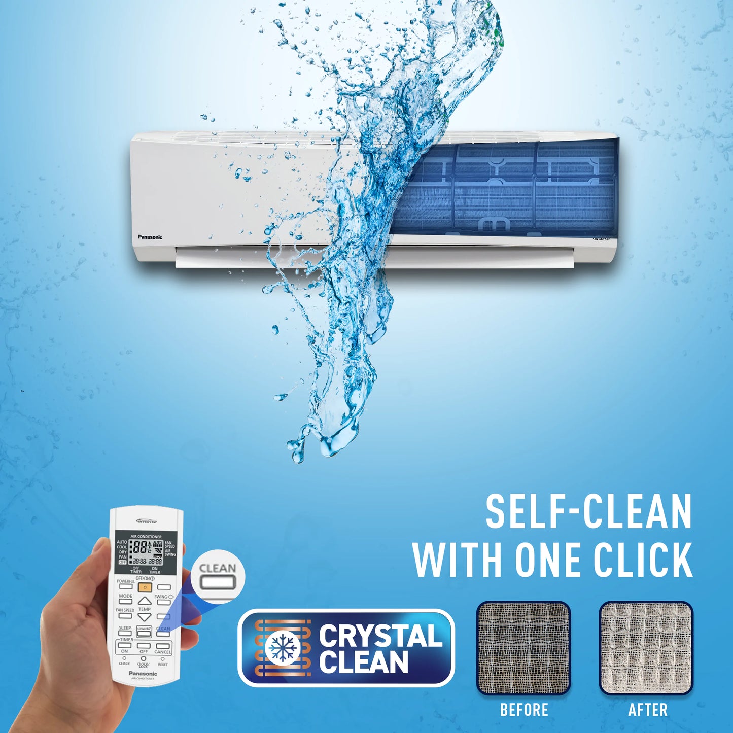 Panasonic crystal clean technolgy in air conditioning