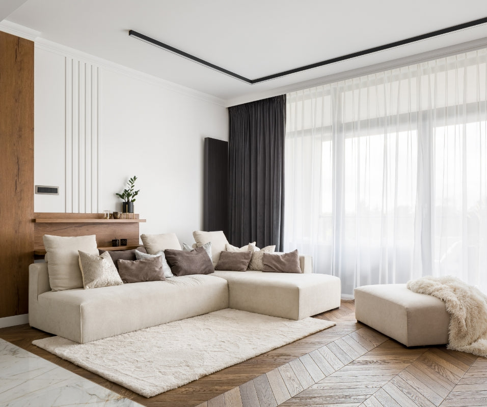 Modern Living Room Interior With Air Conditioning System