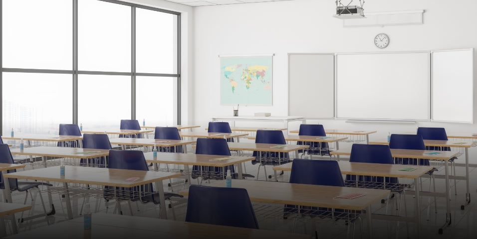 Modern Classroom Interior Design With Air Conditioning System
