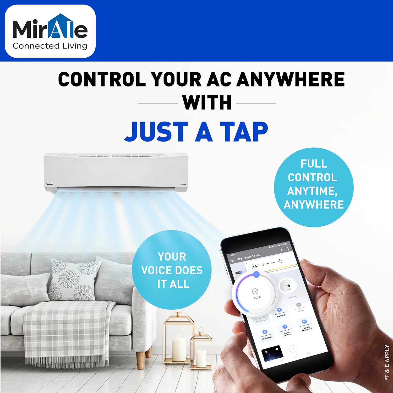 Panasonic mirAIe technolgy in air conditioning