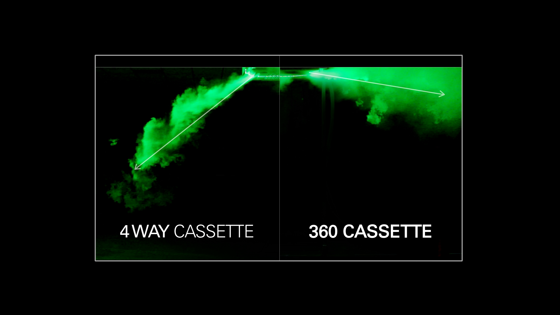 air flow difference between samsung 4Way cassette and 360 cassette ACs